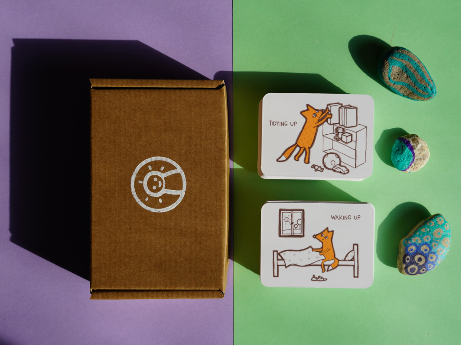 daily routine cards with foxt - sunnycards 1